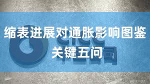 缩表进展对通胀影响图鉴 关键五问